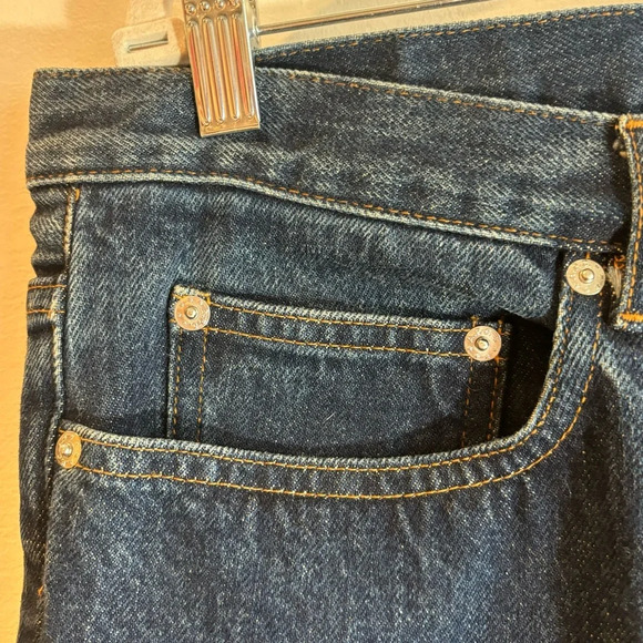 A.P.C. Jeans Sz 34 New Standard Button Fly Dark Wash Straight Leg Denim Jeans - Picture 8 of 11